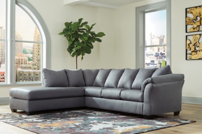 Darcy 2-Piece Sectional with Chaise, Steel, large