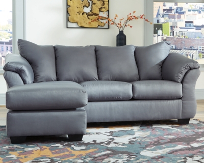 Darcy Sofa Chaise, Steel, large