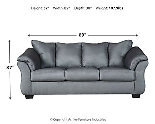 Darcy Sofa, Steel, large