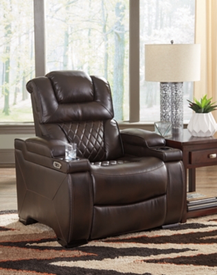 Warnerton Dual Power Recliner, Chocolate