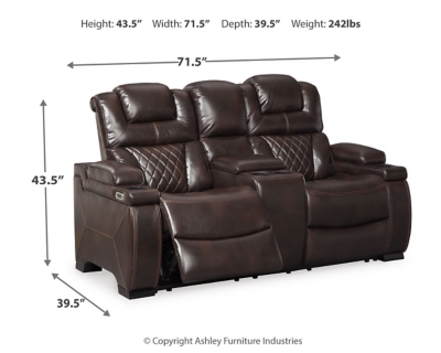 Warnerton Power Reclining Loveseat with Console, , large