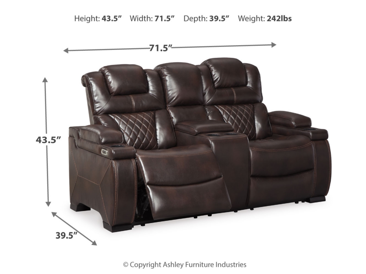 Warnerton power reclining loveseat shop with console