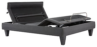 The Beautyrest Black Motion Base’s furniture-like upholstery and sleek form is designed to pair perfectly with any Beautyrest Black Mattress.  Beautyrest Complete Bases use a smooth-motion motor to adjust without causing a stir for you or your sleep partner. Use massage capability to help relieve the stress of your day and fall asleep more quickly and soundly.  With a Beautyrest Black Luxury Base, simply ask your Amazon Alexa or Google Home device to raise or lower your head, turn on the under bed light or any other function without searching for your remote in the dark.Twin XL Black Luxury Adjustable Base | Adjustable head and foot angles; adjustable lumbar support | 3-in-1 legs allow you to adjust to 3 different heights to suit your bed frame or make it easier to get in/out of bed | Zero G® preset position adjusts your legs to a higher level than your heart helping to relieve lower back pressure and promote circulation | Backlit wireless remote with pocket holder allows for precise head and foot adjustment | Dual timed massage system designed for head-to-toe pleasure | Underbed Lighting | Amazon Alexa & Google Home Compatible | Head lift angle & leg lift angle (degrees): 60 degrees (head); 40 degrees (foot) | 2 USB ports on each side | Platform bed compatible | Includes wireless remote control and headboard brackets | 20-year limited warranty
