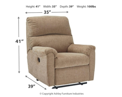 McTeer Power Recliner, Mocha, large