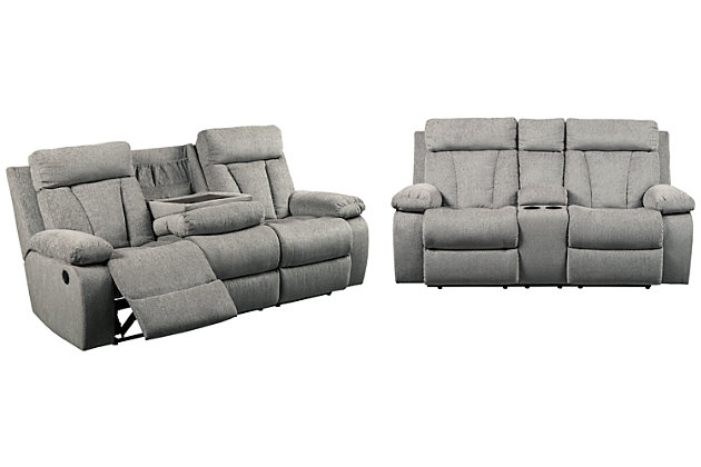 Mitchiner Manual Reclining Sofa And, Ashley Furniture Reclining Sofa Set