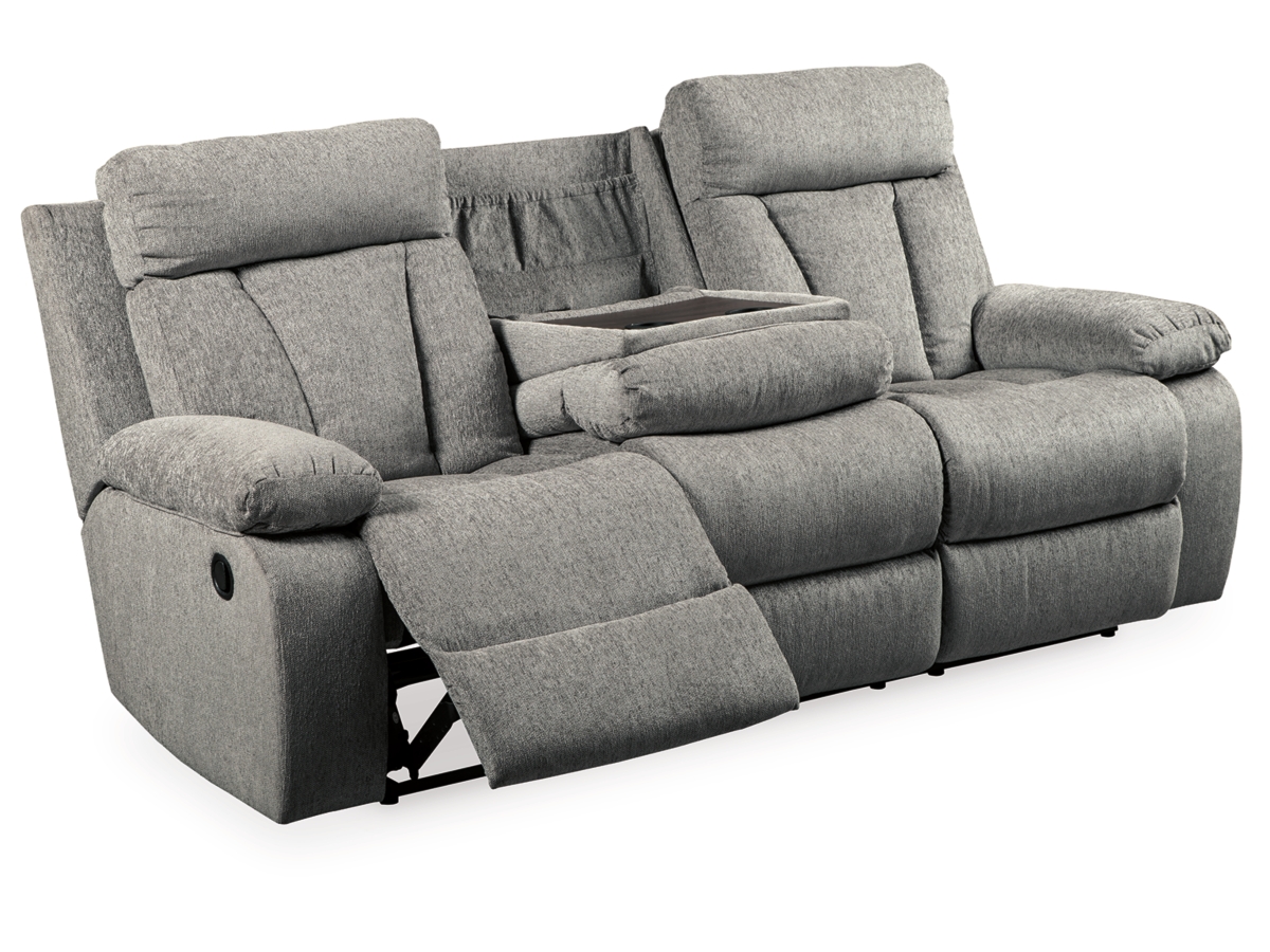 Mitchiner Manual Reclining Sofa with Drop Down Table | Ashley