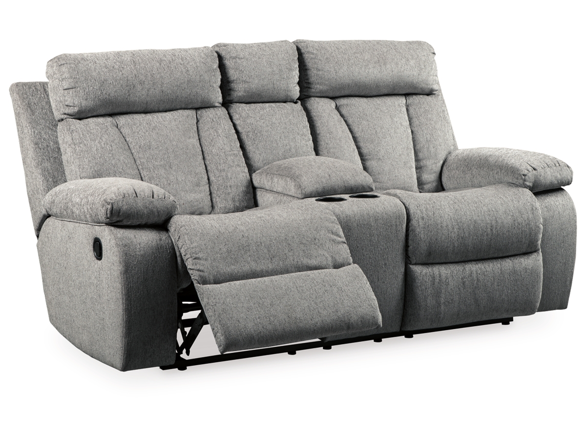 Mitchiner Manual Reclining Loveseat with Console | Ashley