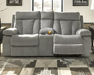 Mitchiner Reclining Loveseat with Console, , rollover