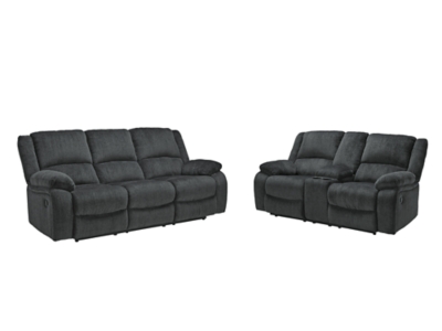 Draycoll Sofa and Loveseat, Slate, large