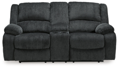 Draycoll Reclining Loveseat with Console, Slate, large