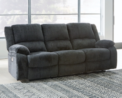 Draycoll Power Reclining Sofa, Slate, rollover