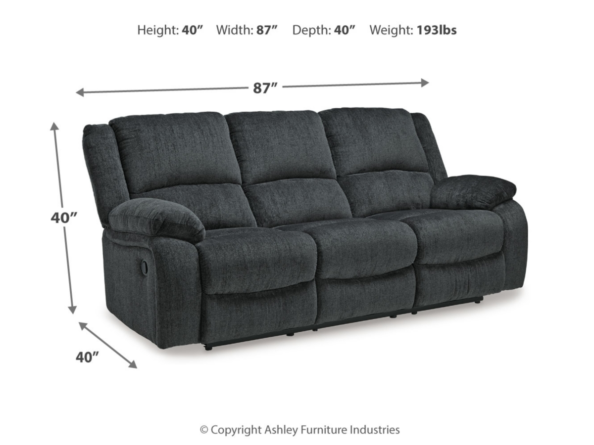 Draycoll Reclining Sofa - Slate