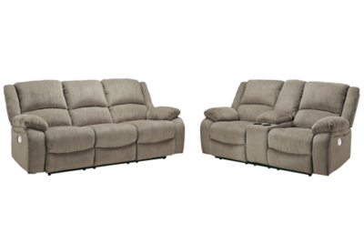 Draycoll Power Reclining Sofa and Loveseat Set