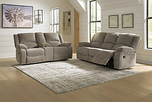 Draycoll Sofa and Loveseat, Pewter, rollover