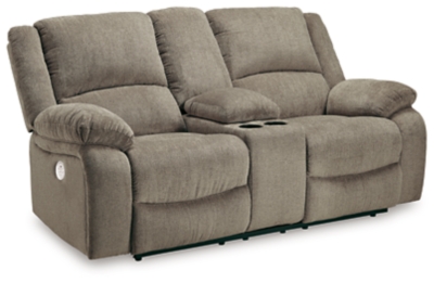 Draycoll Power Reclining Loveseat With Console 