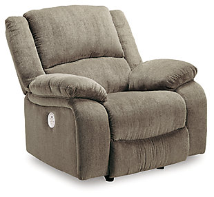Draycoll Power Recliner, Pewter, large