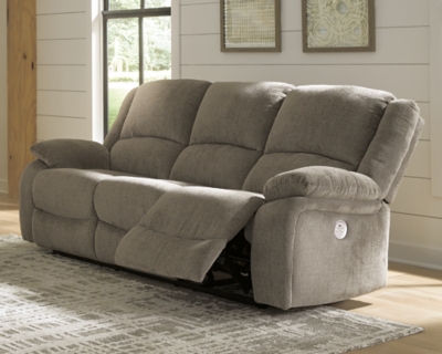 7650587 Draycoll Power Reclining Sofa, Pewter sku 7650587