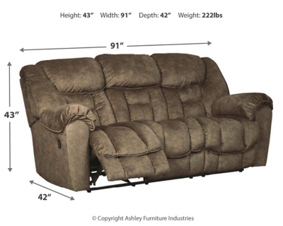 Capehorn earth reclining deals sofa