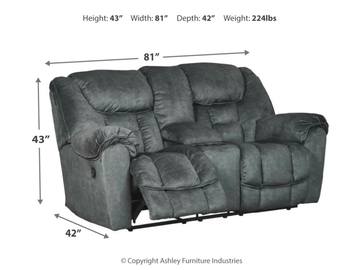 Capehorn Manual Reclining Loveseat with Console | Ashley