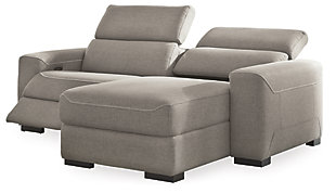 Mabton 2-Piece Power Reclining Sectional with Chaise, Gray, large