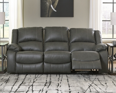 Calderwell Reclining Sofa, Gray, large