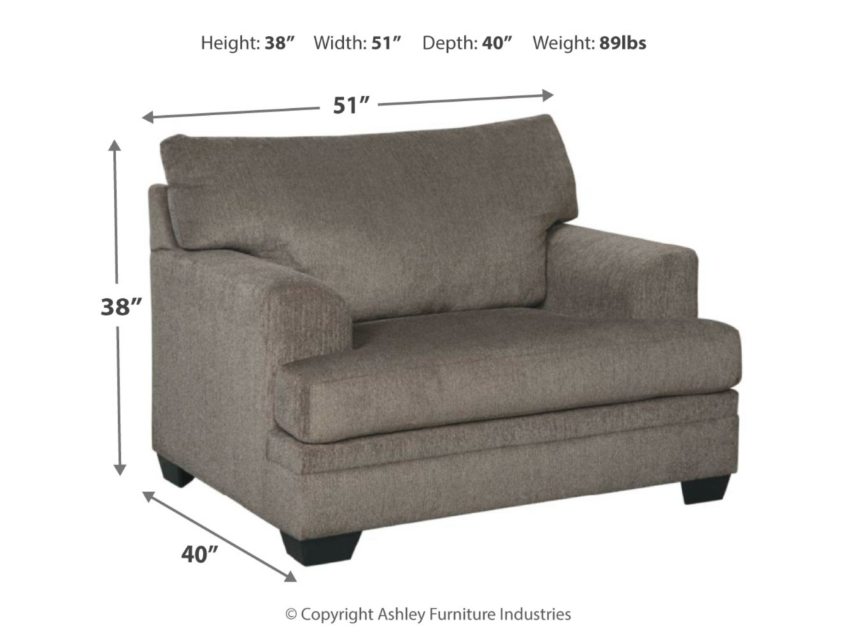 Ashley furniture dorsten slate chair and a half discount