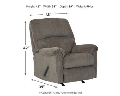 Dorsten Recliner, Slate, large