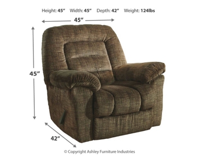 Hengen mocha outlet recliner