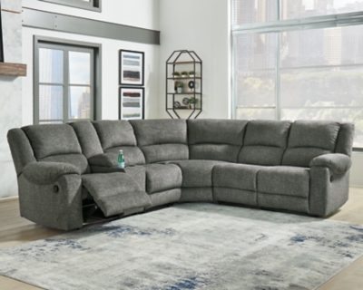 Gray store microfiber sectional