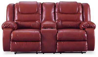 Vacherie Reclining Loveseat with Console, Salsa, large