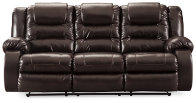 Vacherie Reclining Sofa, Chocolate, large