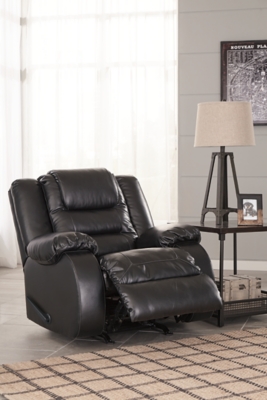 Vacherie black deals reclining sofa