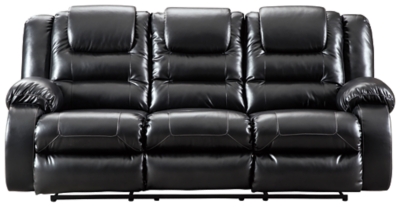 Vacherie Reclining Sofa, Black, large