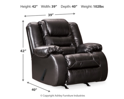 Vacherie Recliner, Black, large