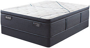 iComfort CF3000 Quilted Hybrid Plush PillowTop Twin XL Mattress, White/Blue, rollover
