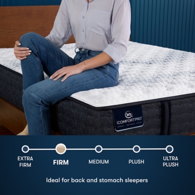 Serta iComfortPro Ambrose Firm Tight Top 13 in. King Mattress, White, grid