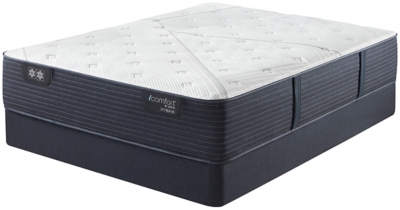 iComfort CF2000 Quilted II Hybrid Plush Queen Mattress, White/Blue, rollover