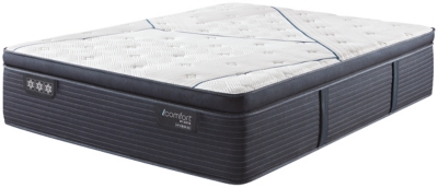 iComfort CF4000 Quilted Hybrid Medium PillowTop Queen Mattress, White/Blue, large