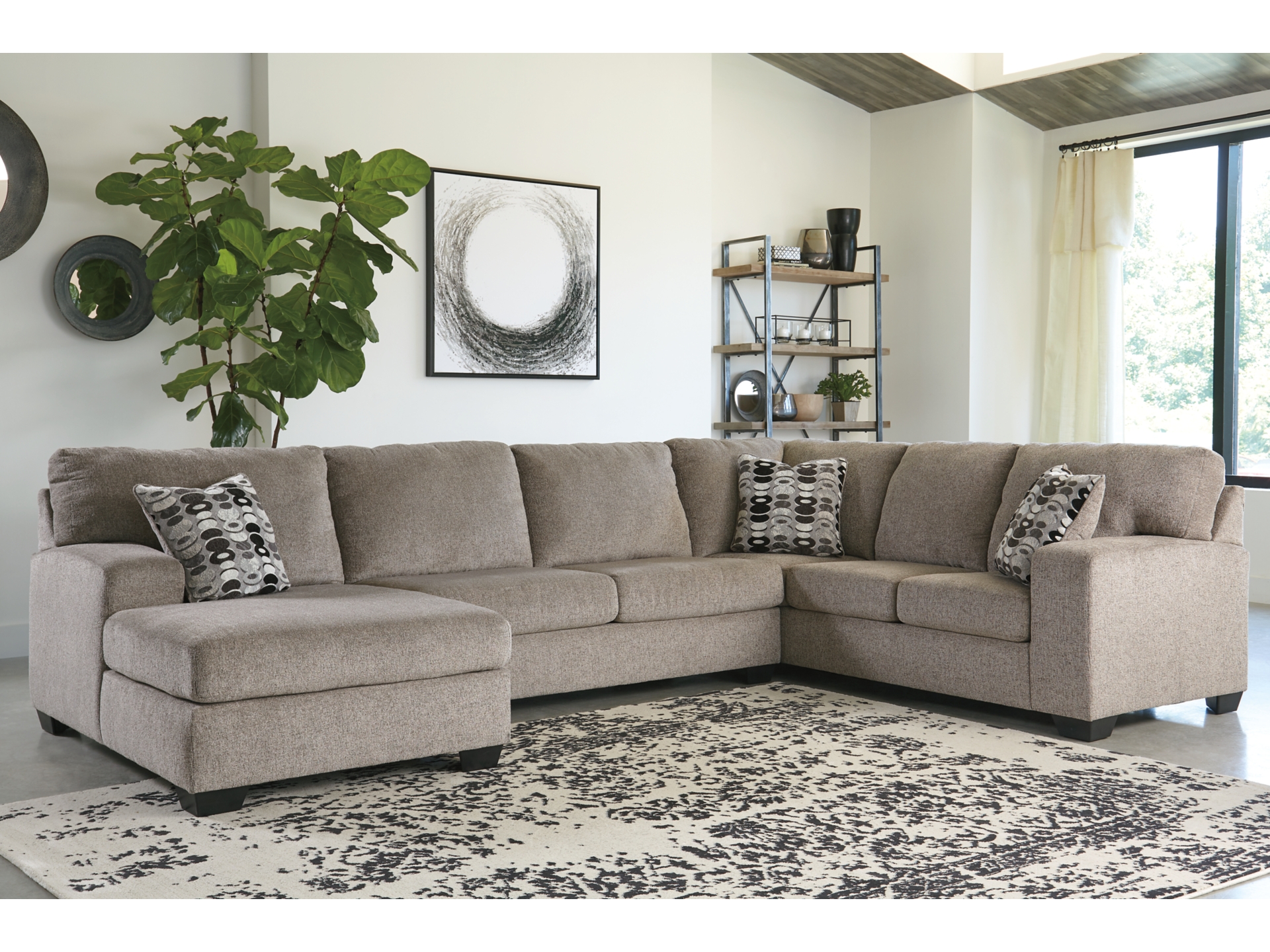 Image 1 of Ballinasloe 3-Piece Sectional with Chaise Platinum 