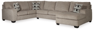 Ballinasloe 3-Piece Sectional with Chaise, Platinum, large