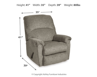 Ballinasloe Recliner, Platinum, large