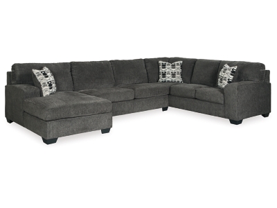 Ballinasloe 3-Piece Sectional with Chaise, Smoke, large