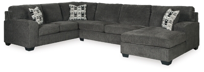 Ballinasloe 3-Piece Sectional with Chaise, Smoke, large