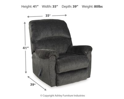 Ballinasloe Recliner, Smoke, large