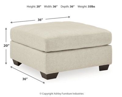 Falkirk Oversized Accent Ottoman Dimensions