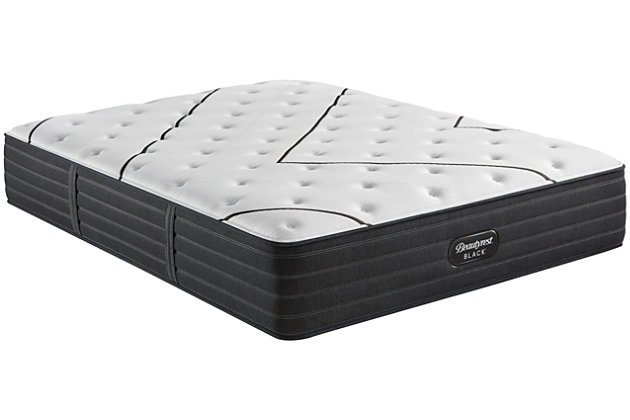 Discover a master class sleep experience with the L-CLASS extra plush twin XL mattress by Beautyrest®. Infused with T3 Pocketed Coil® Technology, this luxury mattress elevates the design, performance and legendary support of Beautyrest Black. An exclusive T3 Pocketed Coil® Technology with three steel strands wound into one coil absorbs energy, reduces motion and provides exceptional support for an undisturbed sleep. BlackICE™ 4.0 Technology—found only in Beautyrest Black®—uses four cooling actions in the most advanced temperature management system, so you feel cooler, sleep better and awake more refreshed.Plush | Profile: 14" | Adjustable base compatible | Most advanced temperature management system | BlackICE™ 4.0 Technology with 4 cooling actions | T3 Pocketed Coil® Technology for exceptional support and luxury pressure relief | GelTouch® foam | Plush comfort foam; energy foam | Beautyrest® gel memory foam | Proudly assembled in the U.S.A. | 10-year limited warranty | State recycling fee may apply | Note: Purchasing mattress and foundation from two different brands voids warranty