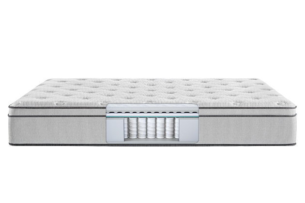 Get your best rest at a price to put you at ease with this medium pillow top twin mattress offering the 800 Series Beautyrest® Pocketed Coil® Technology for exceptional support and reduced motion transfer to accommodate you and your sleep partner. Features DualCool™ Technology—an antimicrobial performance layer that works to keep your mattress fresh and cool while moving heat and moisture away from your body to help you achieve your ideal sleeping temperature. But that’s not all. AirFeel® foam allows airflow through the mattress for a cooler, fresher, better sleep experience, while GelTouch® foam and gel memory lumbar foam provide essential pressure relief that can make all the difference.Medium pillow top | Profile: 13.5" | Ideal sleep temperature | Adjustable base compatible | Gel memory foam lumbar support | AirFeel® foam and GelTouch® foam | Firm comfort foam | 800 Series Beautyrest® Pocketed Coil® Technology | DualCool™ Technology with antimicrobial performance layer | Proudly assembled in the U.S.A. | 5-year limited warranty | State recycling fee may apply | Note: Purchasing mattress and foundation from two different brands voids warranty