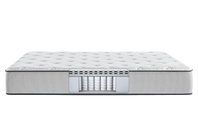 Get your best rest at a price to put you at ease with this plush twin mattress offering the 800 Series Beautyrest® Pocketed Coil® Technology for exceptional support and reduced motion transfer to accommodate you and your sleep partner. Features DualCool™ Technology—an antimicrobial performance layer that works to keep your mattress fresh and cool while moving heat and moisture away from your body to help you achieve your ideal sleeping temperature. But that’s not all. AirCool® foam with channel design allows airflow through the mattress for a cooler, fresher, better sleep experience.Plush | Profile: 12" | Ideal sleep temperature | Adjustable base compatible | AirCool® foam | 800 Series Beautyrest® Pocketed Coil® Technology | DualCool™ Technology with antimicrobial performance layer | Proudly assembled in the U.S.A. | 10-year limited warranty | State recycling fee may apply | Note: Purchasing mattress and foundation from two different brands voids warranty