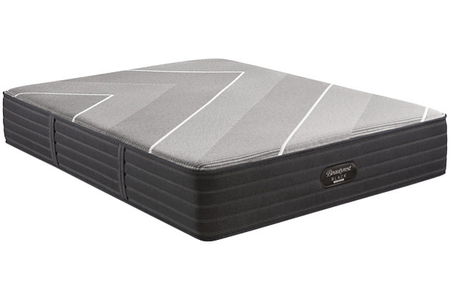 The Beautyrest Black® Hybrid X-Class Plush mattress offers a slightly softer feel for those seeking a more plush sleep surface. The exclusive T3 Pocketed Coil® technology keeps you comfortably supported, while the ContourFit™ design brings you closer to the layers of RightTemp™ and AirCool® Memory Foam for enhanced pressure point relief.Comfort level: plush | Top-quality memory foams reduce pressure points in your hips and shoulders | T3 Pocketed Coil® Technology absorbs energy, reduces motion and provides exceptional resilience for support, durability and undisturbed sleep | Advanced cooling technologies maintain temperature so that you can sleep cooler and more soundly | Cool-to-the-touch cover provides immediate cooling sensation; RightTemp™ Memory Foam pulls heat away from your body | ContourFit™ design allows you to find your optimal sleep position; superior stretch and recovery surface adapts with you throughout the night | 10-year limited warranty | Note: Purchasing mattress and foundation from two different brands voids warranty | Foundation/box spring sold separately | State recycling fee may apply