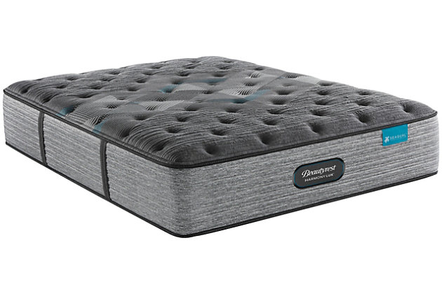 Looking for a better night’s sleep? Look no further than the new Beautyrest® Harmony Lux mattress. An innovative support system with unique coil design, paired with advanced comfort technologies combine to unlock your best sleep. The Harmony Lux incorporates a carbon fiber foam layer for consistent support, a layer of gel memory foam directly below the quilted sleep surface for immediate pressure relief and finally a premium memory foam layer featuring actual diamond particles to help conduct heat away from the body. Beautyrest is partnering with Seaqual™ to offer unique sustainable fabric technologies within each Beautyrest Harmony Lux mattress. Seaqual is the leader in ocean plastic recovery and upcycling efforts and together this partnership will help promote cleaner oceans with every mattress sold.Comfort level: medium | Profile: 14.75" | Precision Support System™ powered by T2 Pocketed Coil Technology delivers extra support where your body needs it most | RightTemp™ Wave Foam features ultra-strong, highly conductive carbon fibers | InfiniCool™ Lux provides a cool sleep environment, including a cool-to-the-touch sleep surface | Sustainable fabric featuring Seaqual™ technology helps promote cleaner oceans | Proudly assembled in the U.S.A. | 10-year limited warranty | State recycling fee may apply | Note: Purchasing mattress and foundation from two different brands voids warranty